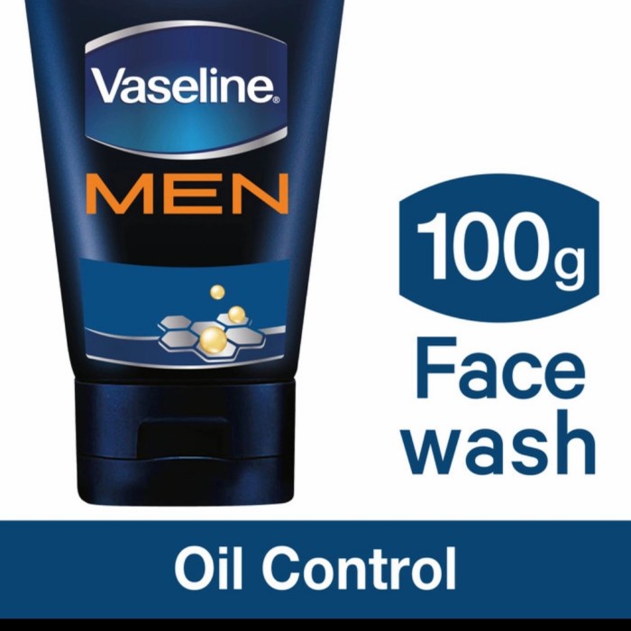 Oil Vaseline Men Face Wash Oil Control 100Gr