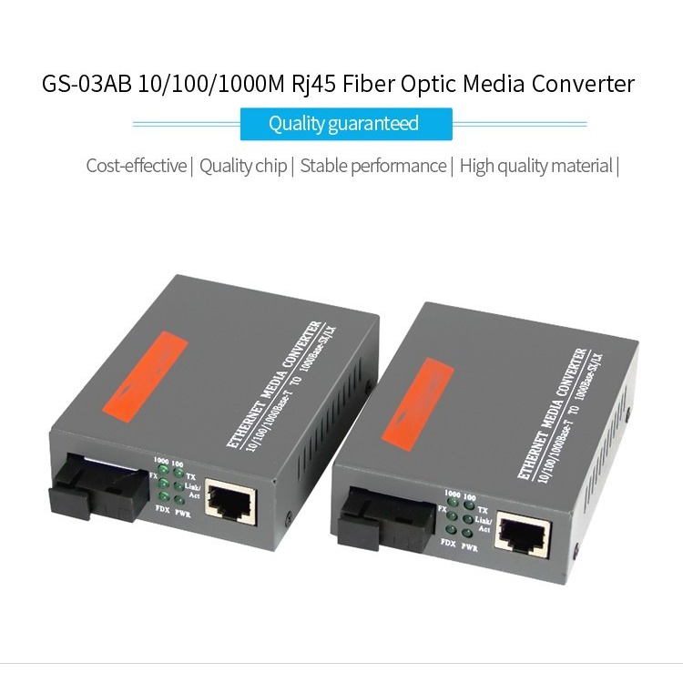 Netlink HTB-GS-03 Gigabit Media Converter Fiber Optic to LAN RJ45