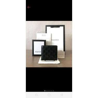 Dompet Pria Gucci Mirror Leather Bi Fold Wallet With Web Best Mirror