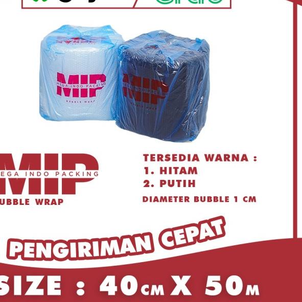 

BUBBLE WRAP ROLL 40 CM X 50 METER HITAM PUTIH MEGA INDO PACKING MIP - Mega 40cm Putih