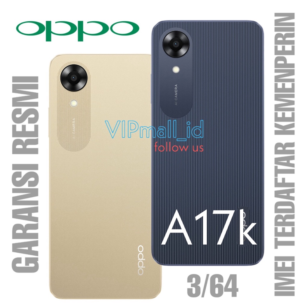 Jual OPPO A17k 3/64 - GARANSI RESMI - HP OPPO A17 K RAM 3GB - HP OPPO