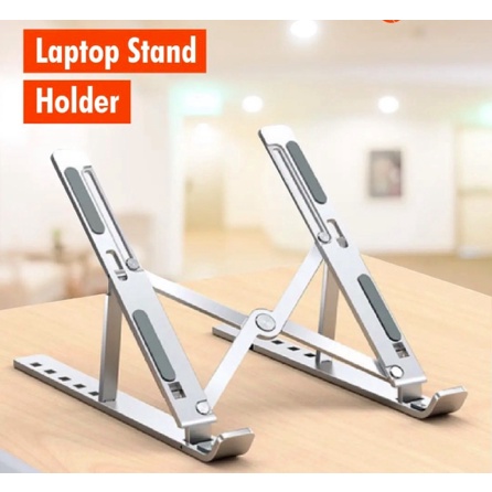 ✅TERMURAH - Stand Holder 100% Alluminium full alluminium Laptop Macbook Notebook IPAD Mac dudukan lipat Pro air 13