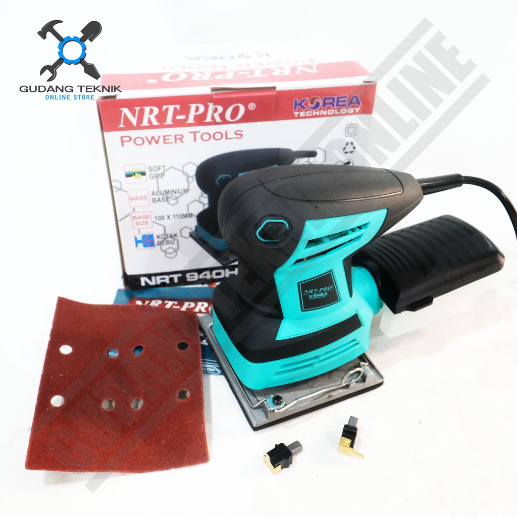 Mesin Amplas Sander NRT PRO X MAILTANK 940HD SH116 / Palm Sander Elektrik 940 HD SH 116 - Finishing Sander Square Kotak 940-HD SH-116