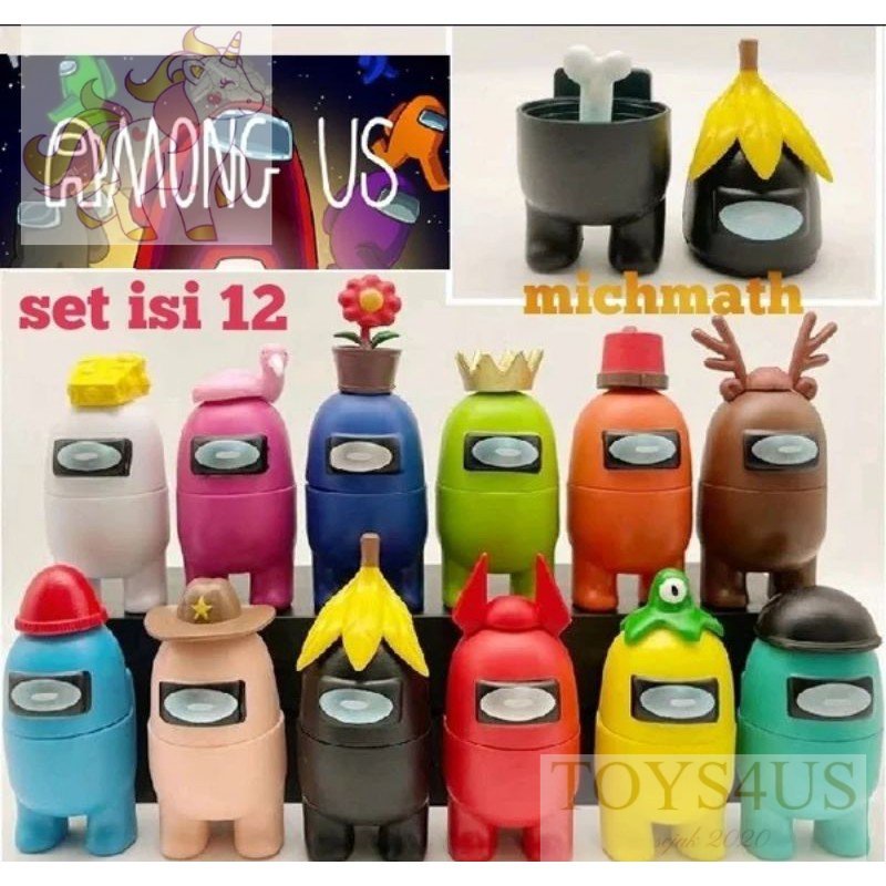 Toys4Us - Mainan set isi 12 Figure Among Us figures