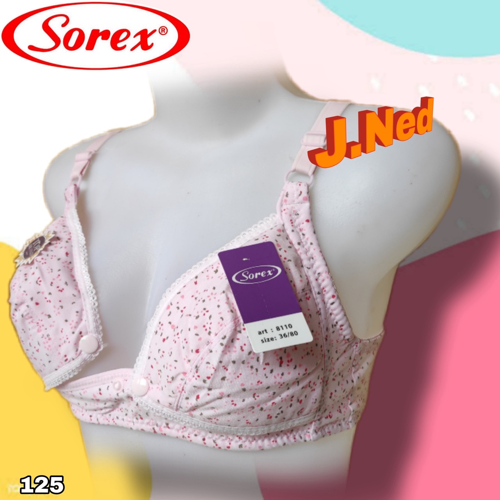 J125 BRA MENYUSUI SOREX TANPA BUSA TANPA KAWAT  CUP BESAR/C SIZE 36 - 42