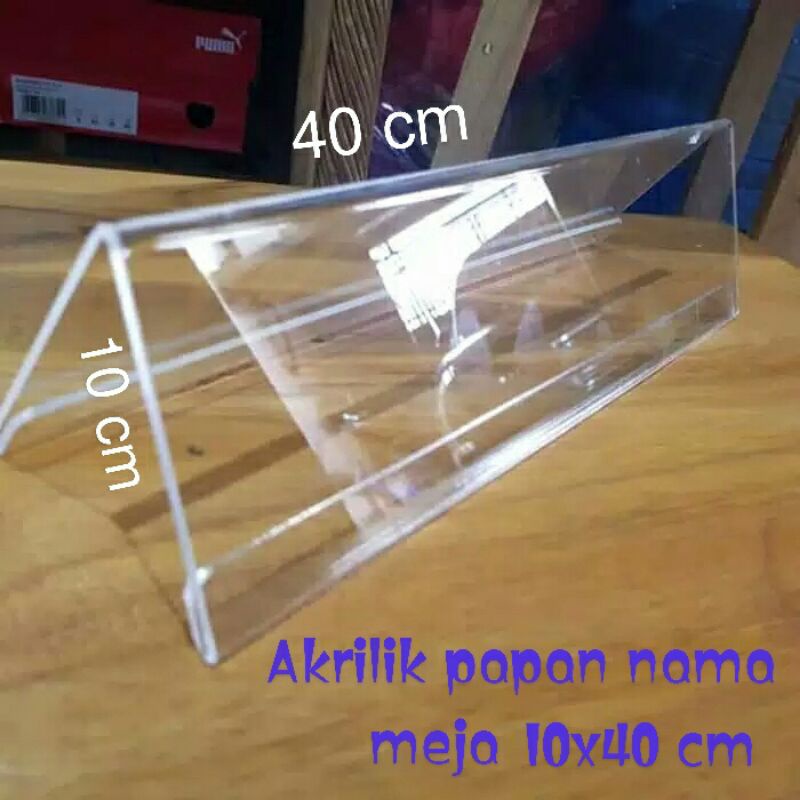 

papan nama meja akrilik 10x40 cm