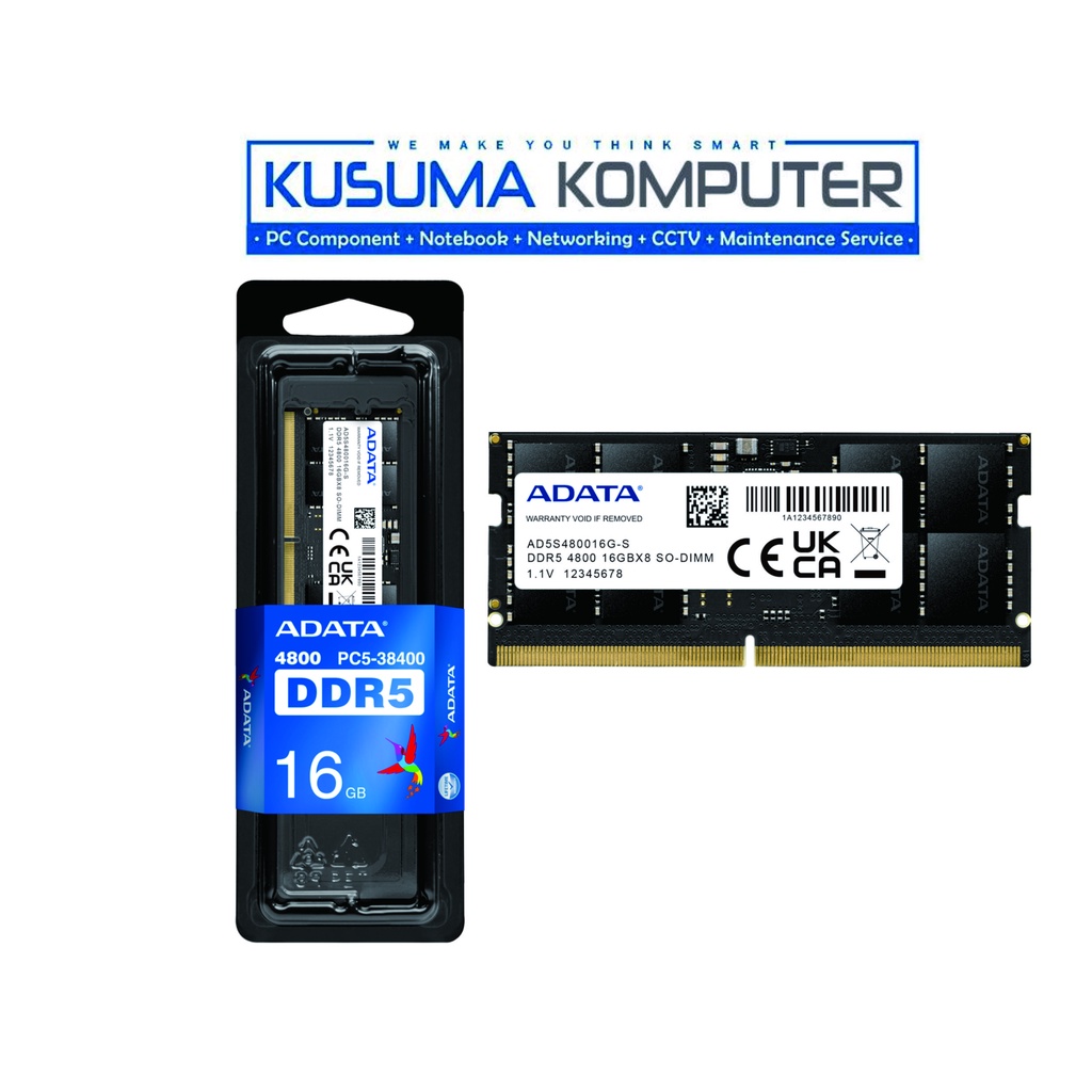 Adata Ram Laptop Sodimm DDR5 16GB 4800 4800MHz