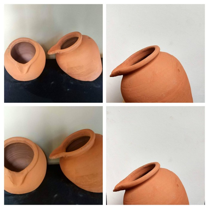 Pot Pot Pancuran Air Tanah Liat Hiasan Kolam Ikan Terakota Air Mancur