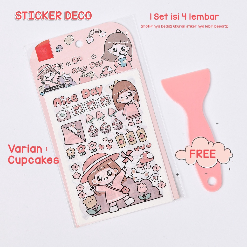 1 set isi 4 Lembar Sticker Deco Aesthetic Lucu Momo Stiker Anti Air Tumblr DIY Hp Dekorasi Buku Diary Memo Journal Catatan Harian Anak Sekolah Alat Tulis Bahan Stiker Transparant Bisa Untuk Kado Ulang Tahun Bahan Kertas @gudang_wallpaper