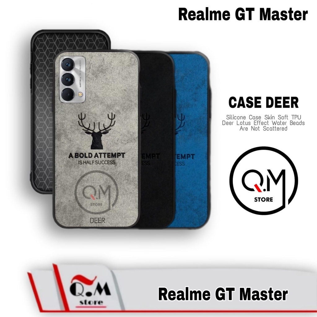 Case Realme GT Master Softcase Deer Pelindung Back Cover High Quality Bermotif  Cloth Rusa Jens