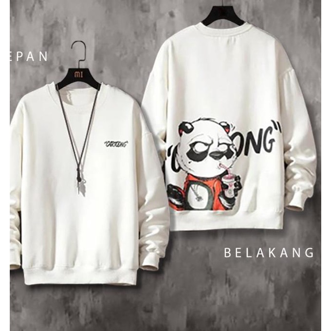 GARAF CARTOONG SWEATER PRIA LENGAN PANJANG JAKET SWEATER COWOK - NAVY