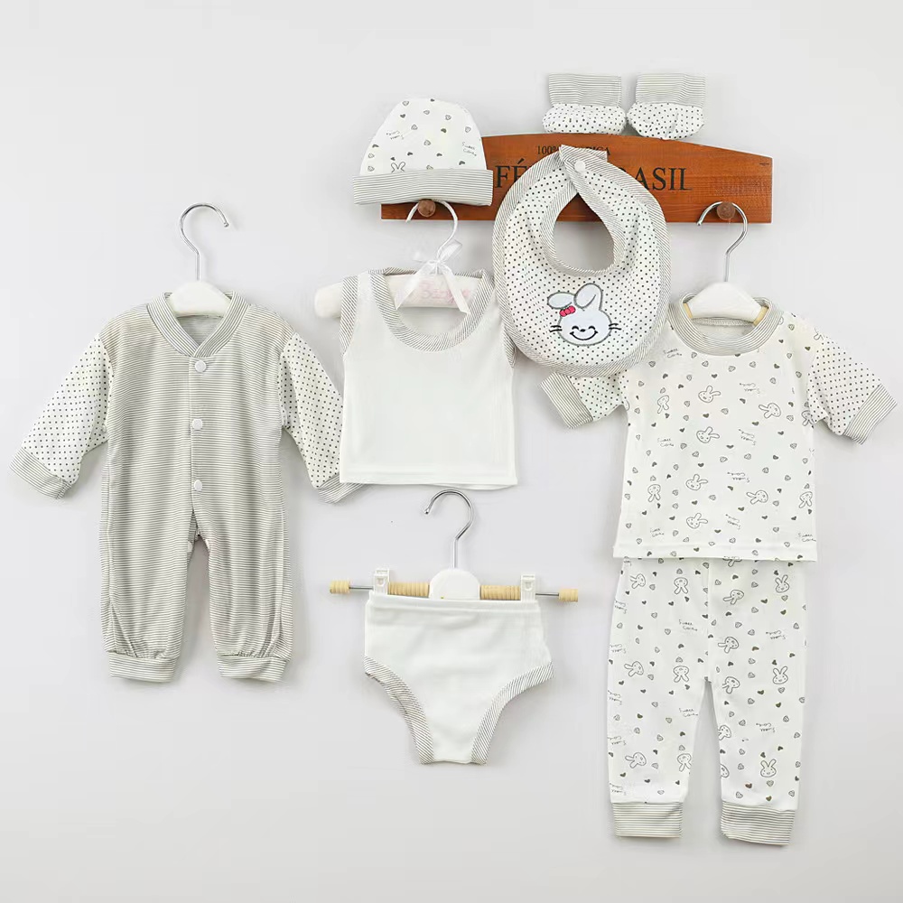 new Baby Clothes Set jumper bayi 8 set Baby Bodyset 8in1 Baju Anak 0-9 bln  / Baju Bayi Set / Pakaian Bayi / Hampers Murah Jumper Mitten booties Knot Hat bib panties