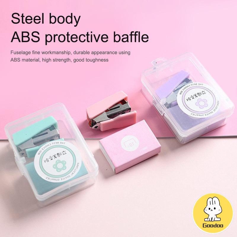 stapler staple cute set Stapler Mini Set Staples Perlengkapan Kantor  Mengikat Logam Kreatif -Doo