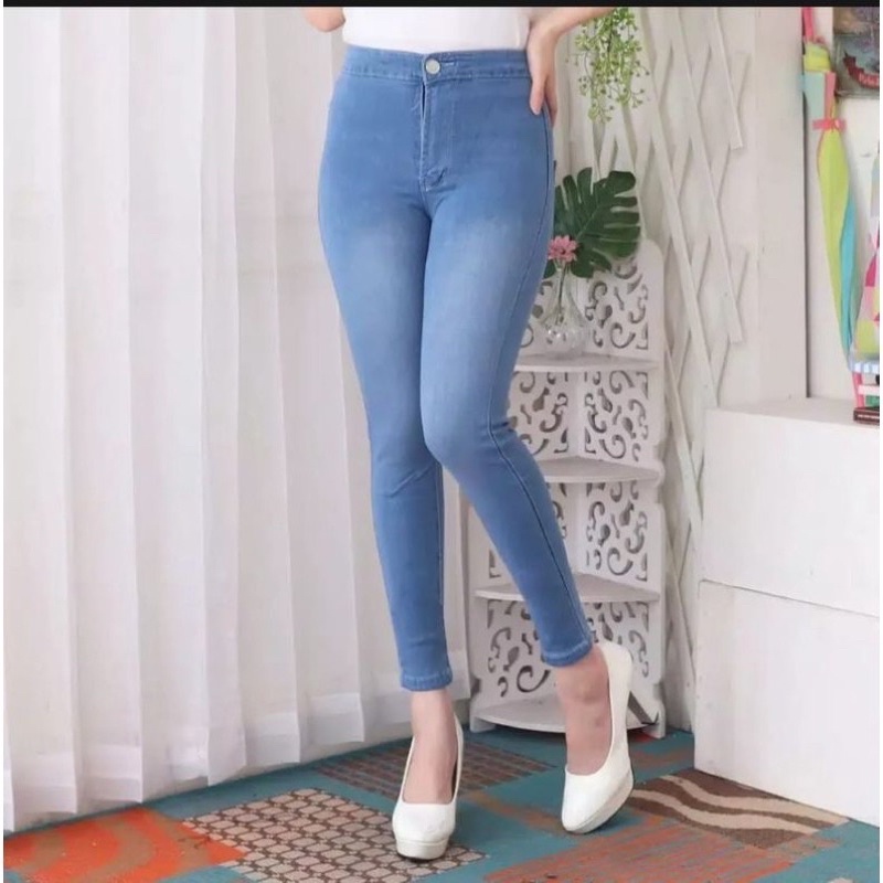 HW CELANA JEANS WANITA SKINY PREMIUM | HIGHWAIST JEANS PENSIL WANITA