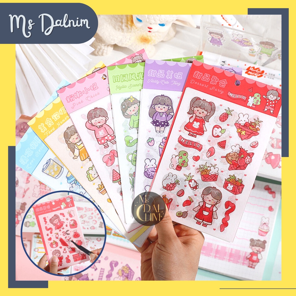 

Stiker Japanese Washi Lucu Aesthetic Korea Isi 4 Lembar Cute Cartoon Deco Sticker / Dekorasi Journal Jurnal Diary Bujo Anak Photocard PC Holder Decor HP Kpop Toploader Cahol Jepang Kawaii DIY Planner Scrapbook Craft [ST76]