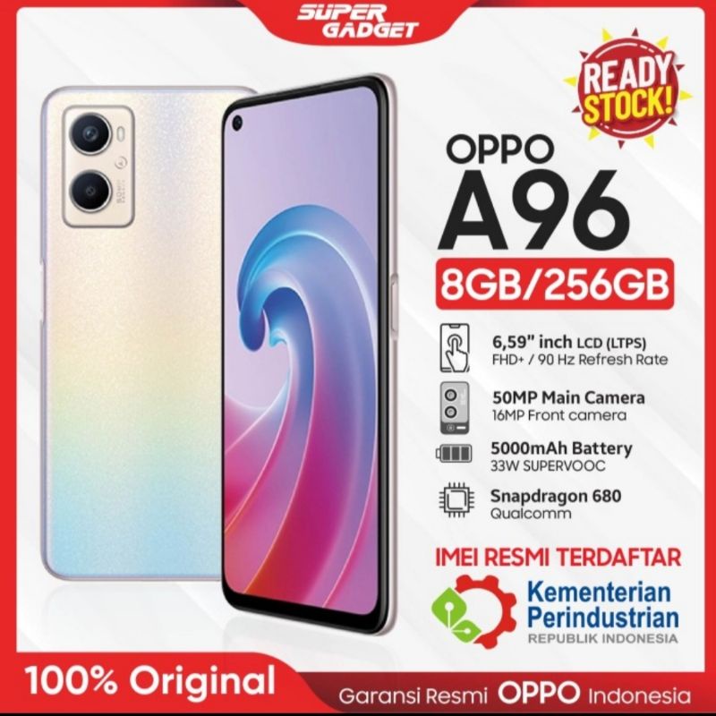 oppo a96 8/256 GB GARANSI RESMI OPPO 1 TAHUN