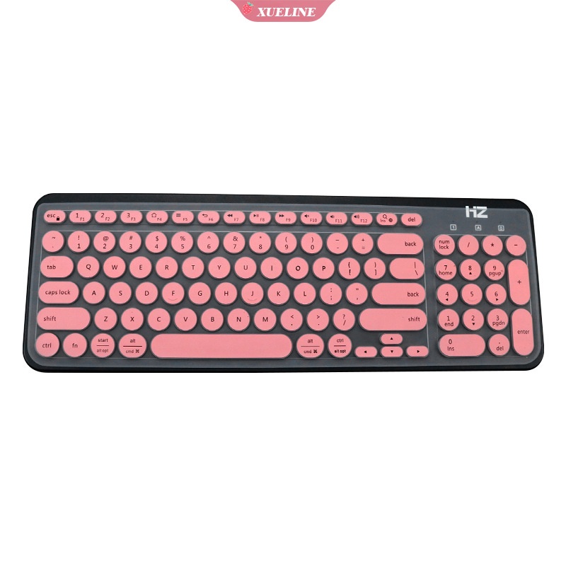 Logitech K780 Pelindung keyboard Logitech K780 Bahan Silikon TPU Transparan Warna Hitam pink ZXL