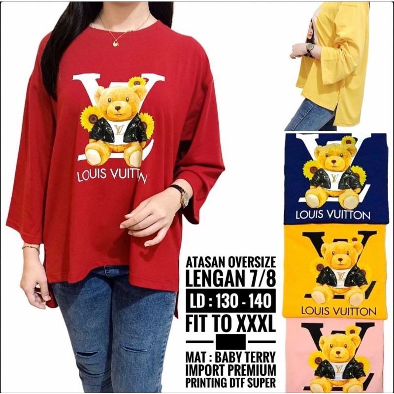 NEW KAOS OVERSIZE LENGAN 7/8  BABYTERRY / KAOS WANITA MURAH /KAOS MURAH