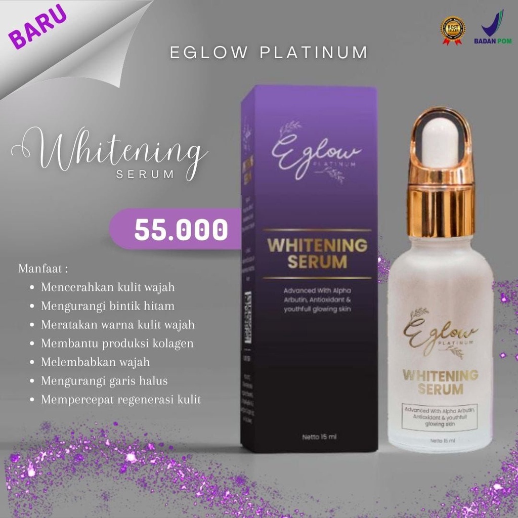 READY NOT PO EGLOW PLATINUM SERUM DNA SALMON / Serum Eglow Platinum{READY STOK} | Serum Glowing | Serum pencerah wajah | Serum BPOM | Serum Whitening