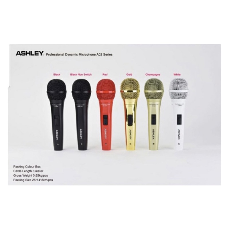 mic kabel ashley A02 original microphone profesional(COD) MIC KABEL ASHLEY A02/ A 02 ORIGINAL Mic ka