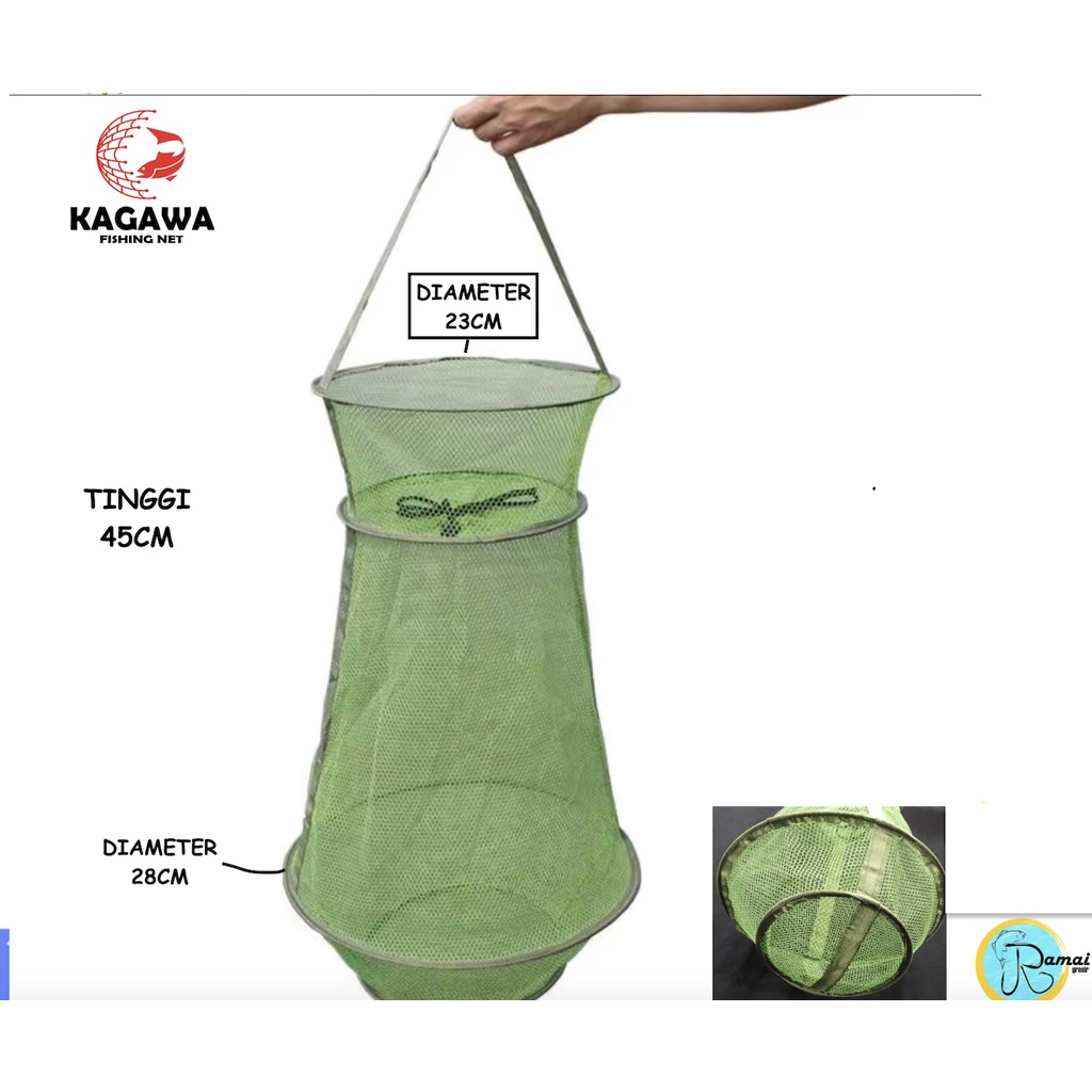 RAMAI PANCING KANTONG IKAN /JARING TEMPAT IKAN/JARING JALA IKAN KUAT BESI KAWAT