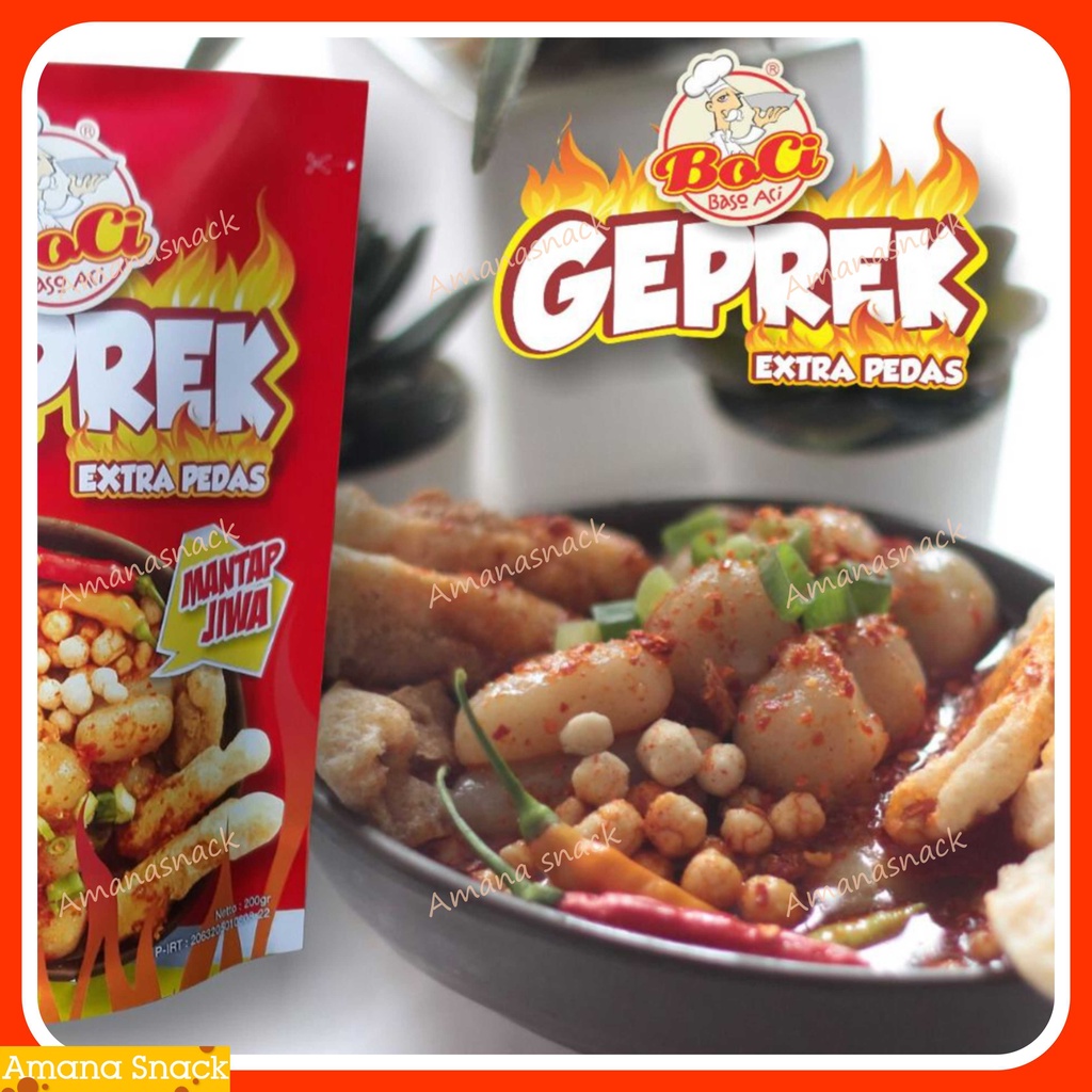 BOCI GEPREK extra pedas - BASO ACI GEPREK new varian mantap jiwa extra pedas best seller bagi pecinta pedas