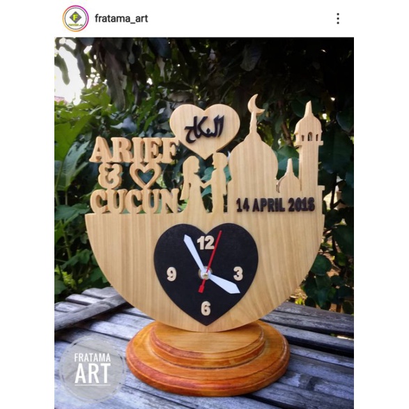 Jam nama/jam duduk /jam kayu custom