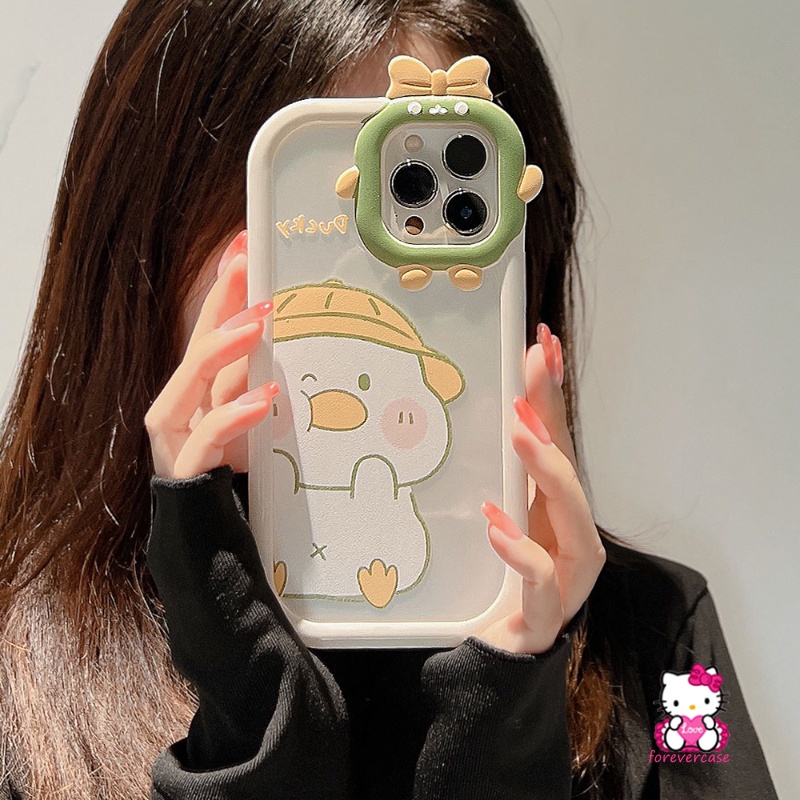 Soft Case Tpu Motif Kartun Bebek Monster 3D Untuk Realme C11 C25 C15 C21Y C17 C21 C3 C25s C25Y C30 C35 C31 C2 C1 Realme 9i 5s 5 7i 6i