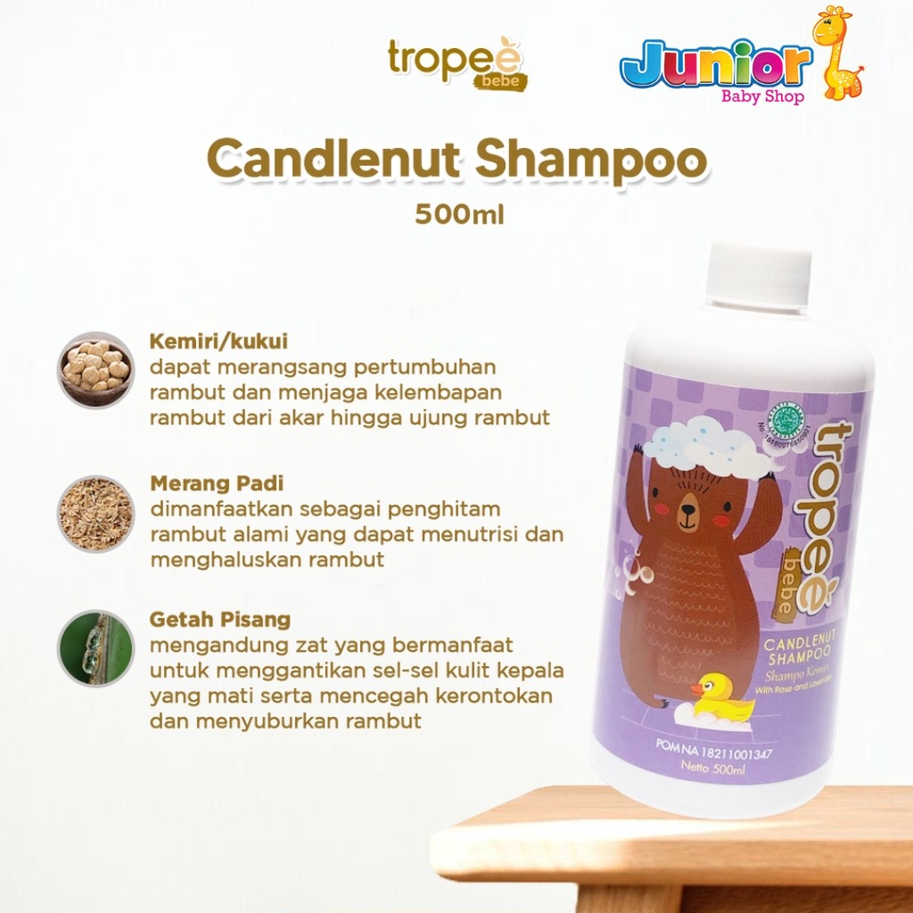 Tropee Bebe - Shampo Kemiri (Candlenut Shampoo) Refill 500ml