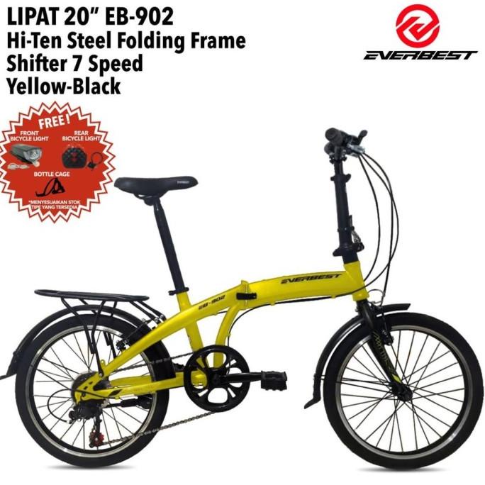 PRODUK TERBARU SEPEDA LIPAT EVERBEST EB902 20 INCI HI-TEN STEEL 1X7 ERGT64616E
