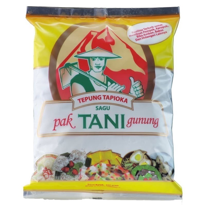 

TEPUNG TAPIOKA CAP TANI GUNUNG 500 GR SAGU FLOUR TAPIOCA HALAL PREMIUM