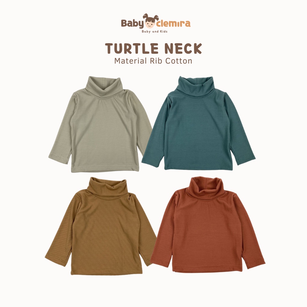 TURTLE NECK PANJANG 1-5 TAHUN / Kaos Anak Unisex