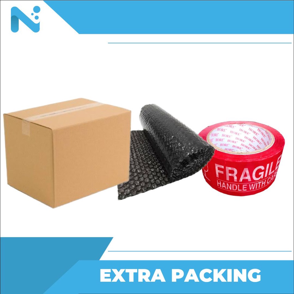 

Extra Packing Ekstra Bubble Wrap / Bubblewrap , Kardus / Box , Lakban Isolasi Fragile