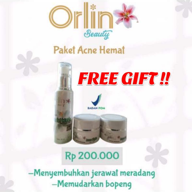 miffglow - Orlin Beauty paket acne hemat obat jerawat orlin paket jerawat krim jerawat