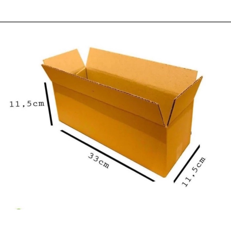 

Kardus box baru singel wall ukuran 33x11.5x11.55 tebal 3mm