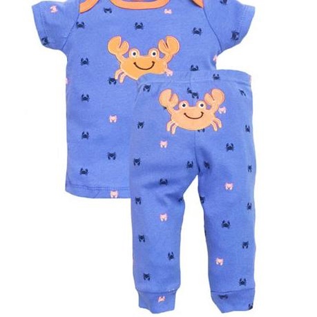 Piyama Lengan Pendek Bayi / Setelan Lengan Pendek Bayi Laki - 3-6 Bulan