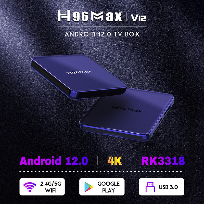 H96 MAX V12 RAM 2GB+16GB Tv Box Android 12 Bluetooth Wifi 4K Dual Wifi