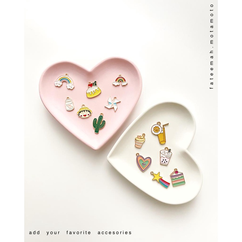 TAMBAHAN AKSESORIES TASBIH LAFADZ ALLAH LIONTIN ENAMEL CHARM DAISY JASMINE SAKURA CLOUD RAINBOW CHIN