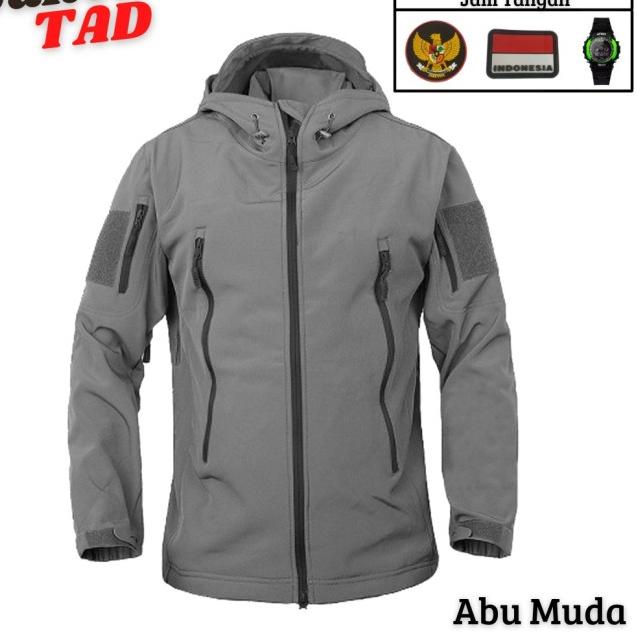 Jaket Pria Jaket Tad Tactical Tad Original ASNH Jaket Tactical Army - Abu-abu, M