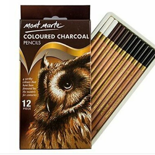 

Mont Marte Coloured Charcoal Pencils set 12 (MPN0042)