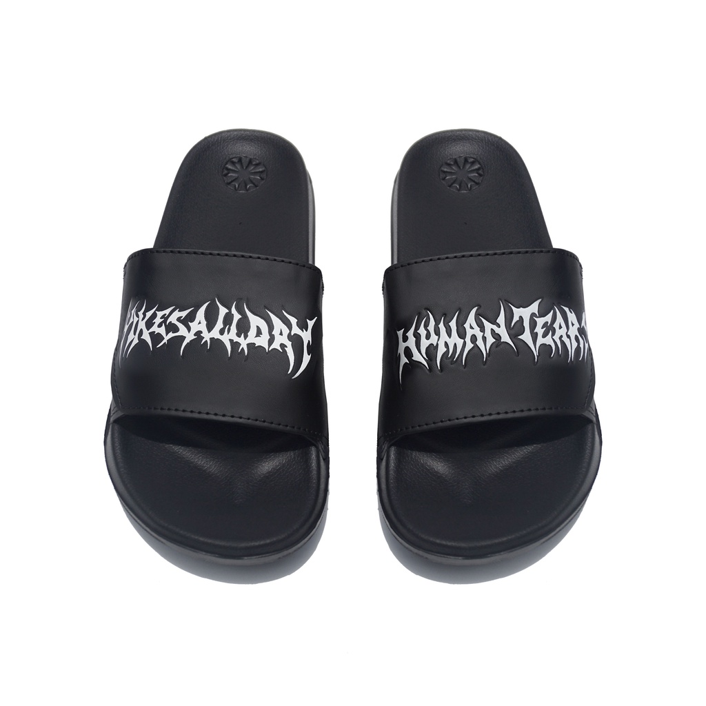 SANDAL SLIDE | HUMAN TEARS | BLACK | YIKESALLDAY