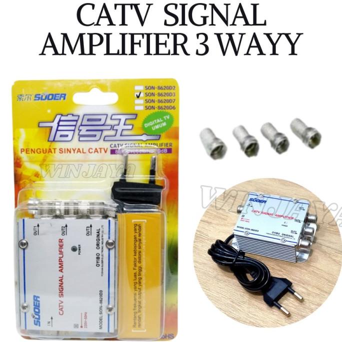 SPLITTER ANTENA TV 3 WAY ANTENA TV PARAREL - CATV SIGNAL AMPLIFIER