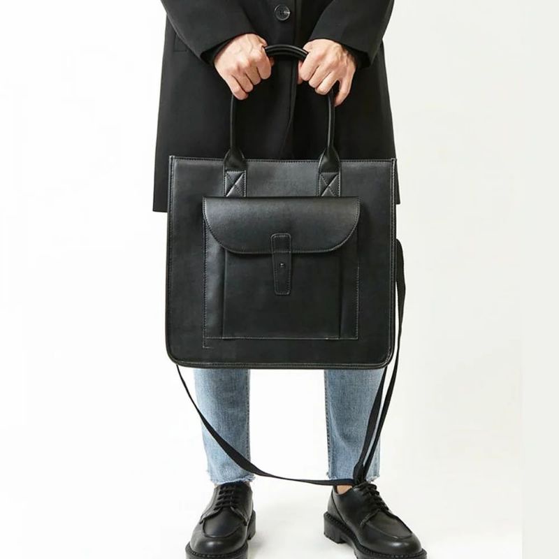 ZRA MAN SQUARE TOTE BAG WITH HANDLE