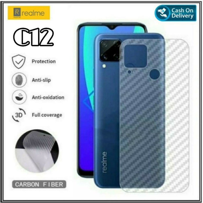 REALME C11 C11 2021 C12 C15 C17 7I SKIN KARBON BACK SKIN HP