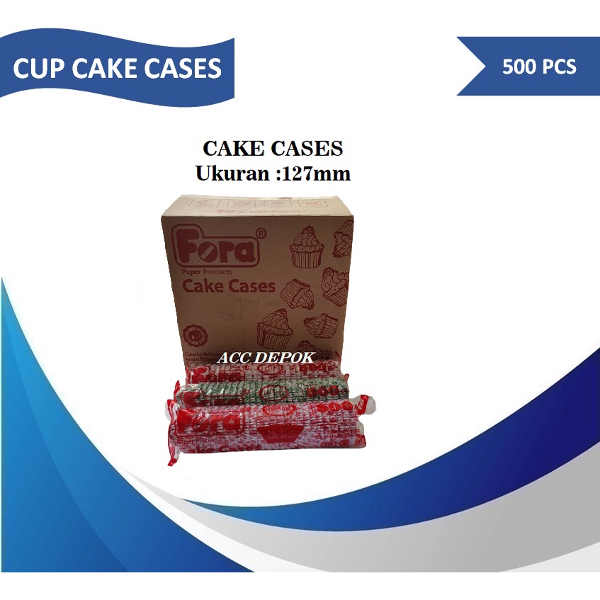 Kertas Bolu Kukus Fora Motif 127mm 500 Lbr Bulat Cake Case Cup Cake