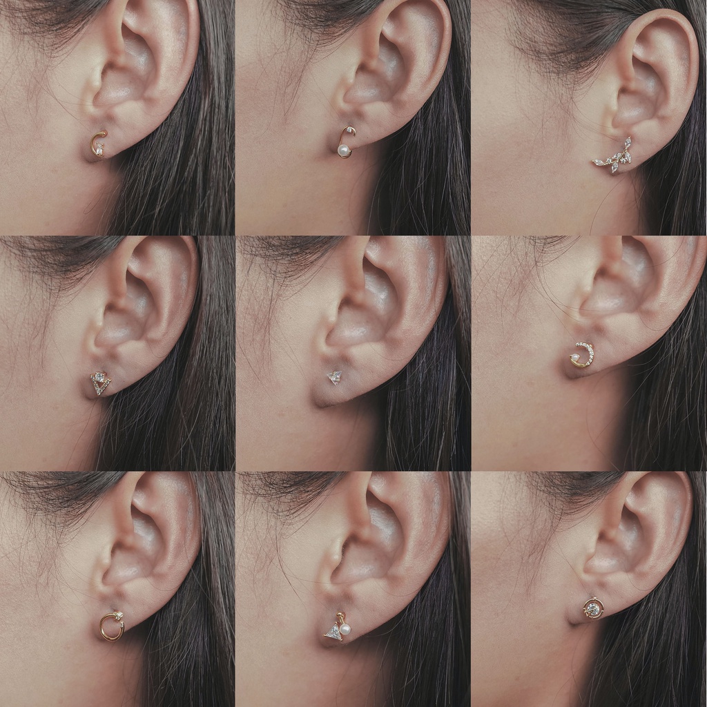 1860 / 1861 - (HARGA 1 BIJI) ANTING PIERCING TINDIKAN HELIX TRAGUS - STAINLESS STEEL
