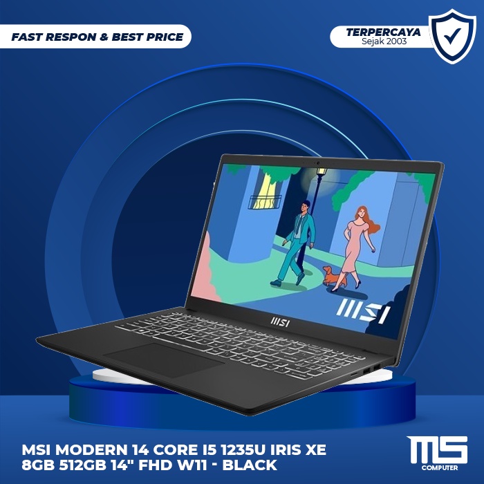 Jual MSI MODERN 14 Core I5 1235U Iris Xe 8GB 512GB 14 FHD W11 Shopee