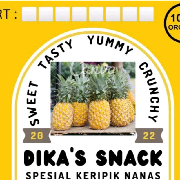 

kripik nanas 500gr by dika's snack