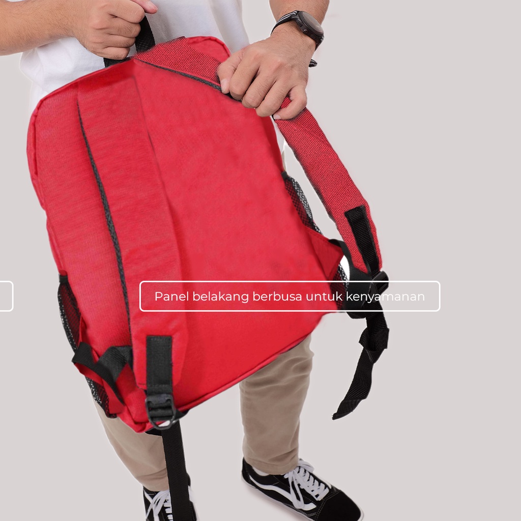 TAS RANSEL HYENA TAS NAMA BACKPACK UNISEX TAS KULIAH TAS KERJA GOOD QUALITY  [HYBRAND  ZL12]