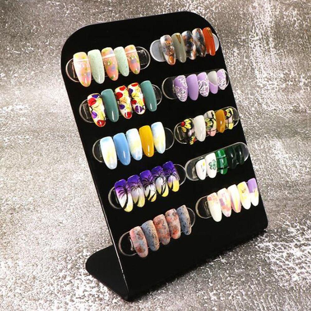 Top Nail Tips Art Stand Manicure Alat Removable Rak Tunjukkan Tip Kuku Palsu Display